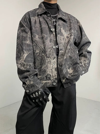 Jaqueta Vintage Letter Embroidered