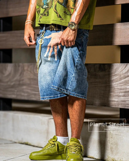 Shorts Jeans Vintage Blue Baggy