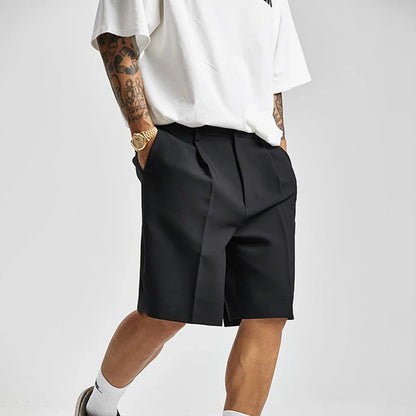 Shorts Straight Solid Casual Korean Streetwear
