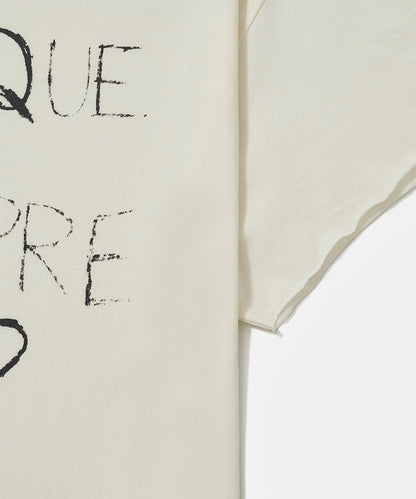 Por que sempre eu? Raw Edge T-shirt Bone White