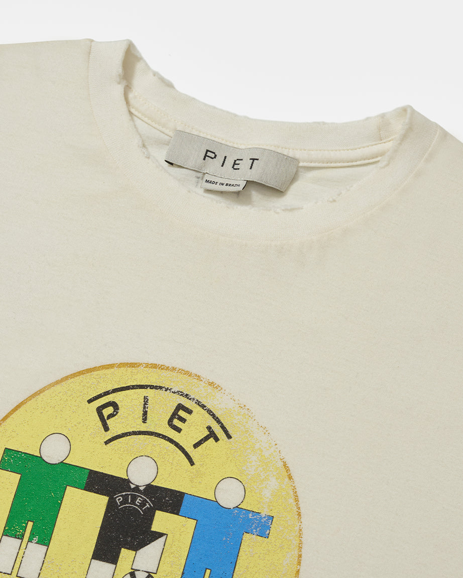 Fair Play Raw Edge T-shirt  Bone White