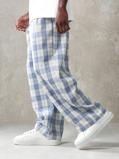 Calça Solta Xadrez com Cordões