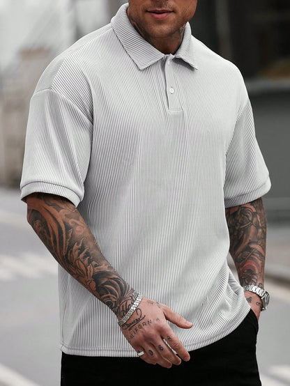 Camisa CasualCool Polo Curta de Abotoamento