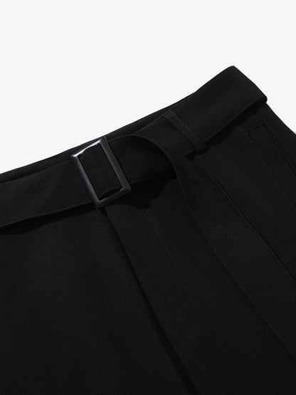 High Street Belt Pleated Flared Scimitar Pants