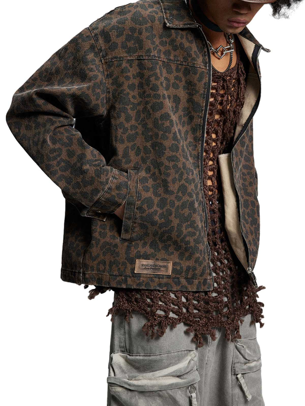 Jaqueta Vintage Washed Cheetah