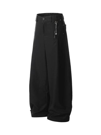 Elastic Waistband Barrel Pants - 2425