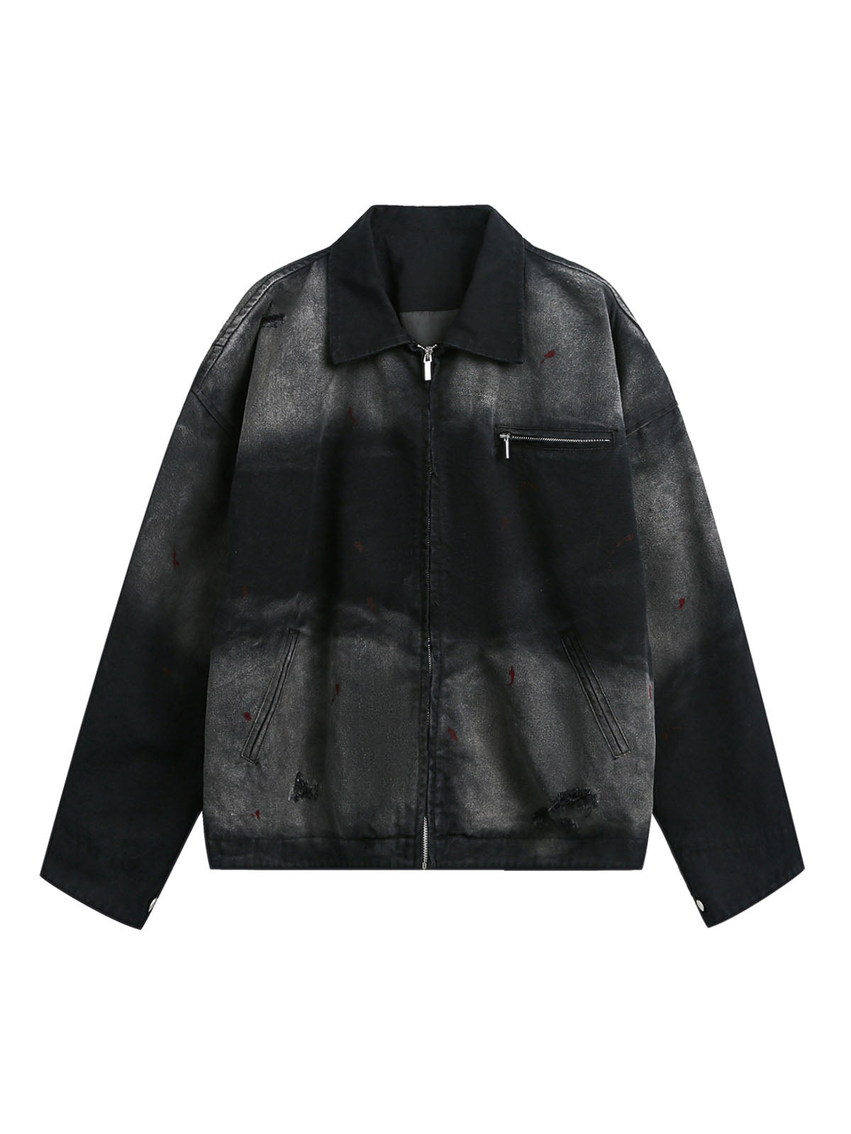 Jaqueta Washed Ink Gradient Ripped