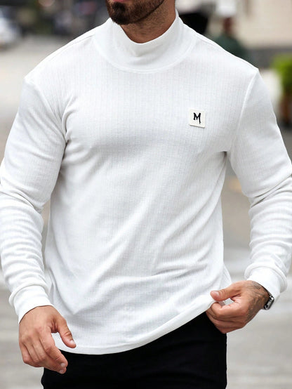 Camiseta CasualCool Masculina de Manga Longa com Gola Olímpica