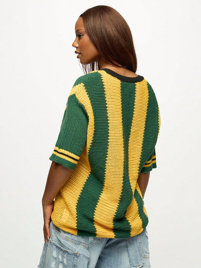 Camisa BRASIL de Malha de Crochê