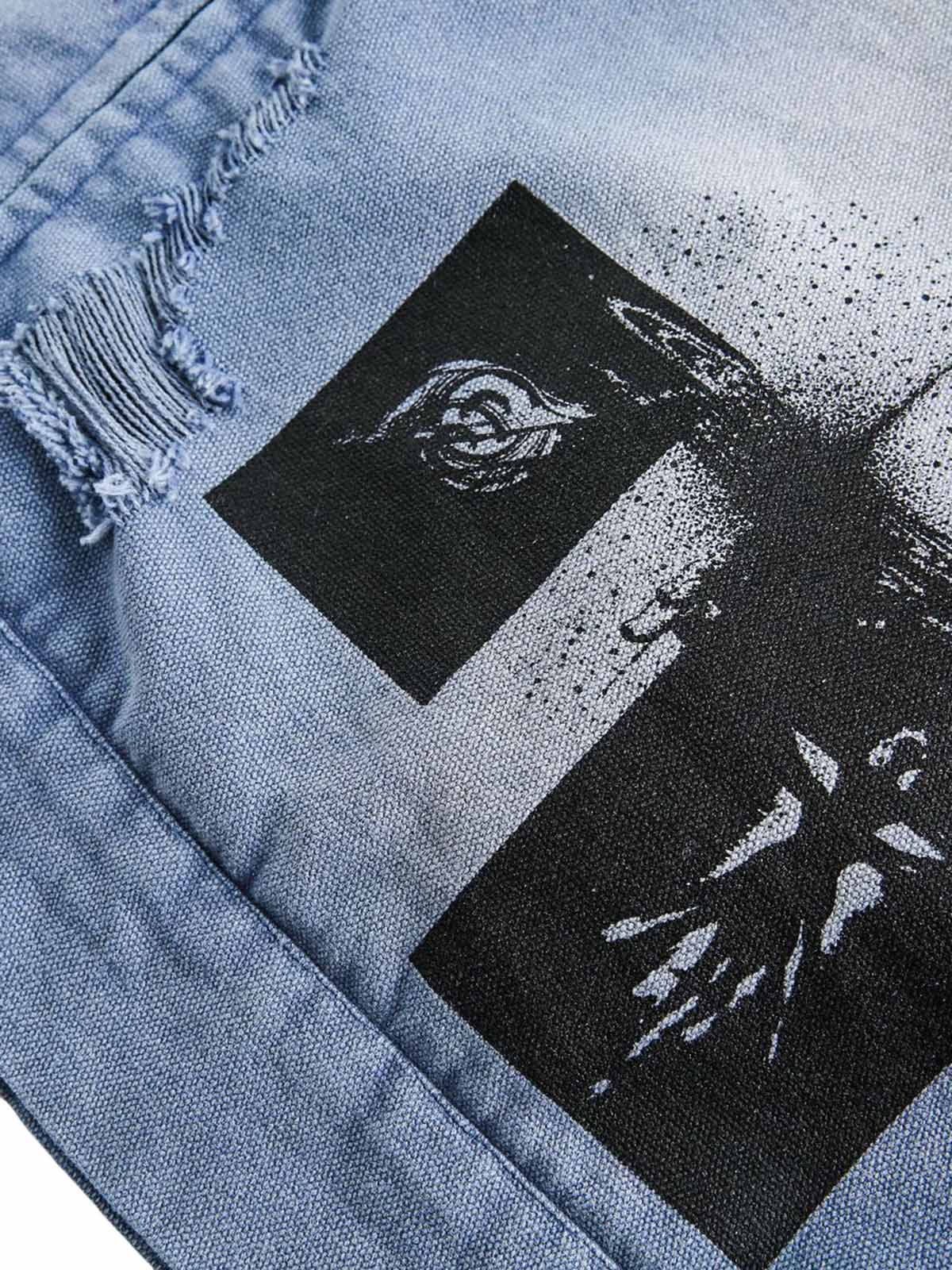 Jaqueta Ripped Graffiti Washed