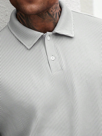 Camisa CasualCool Polo Curta de Abotoamento