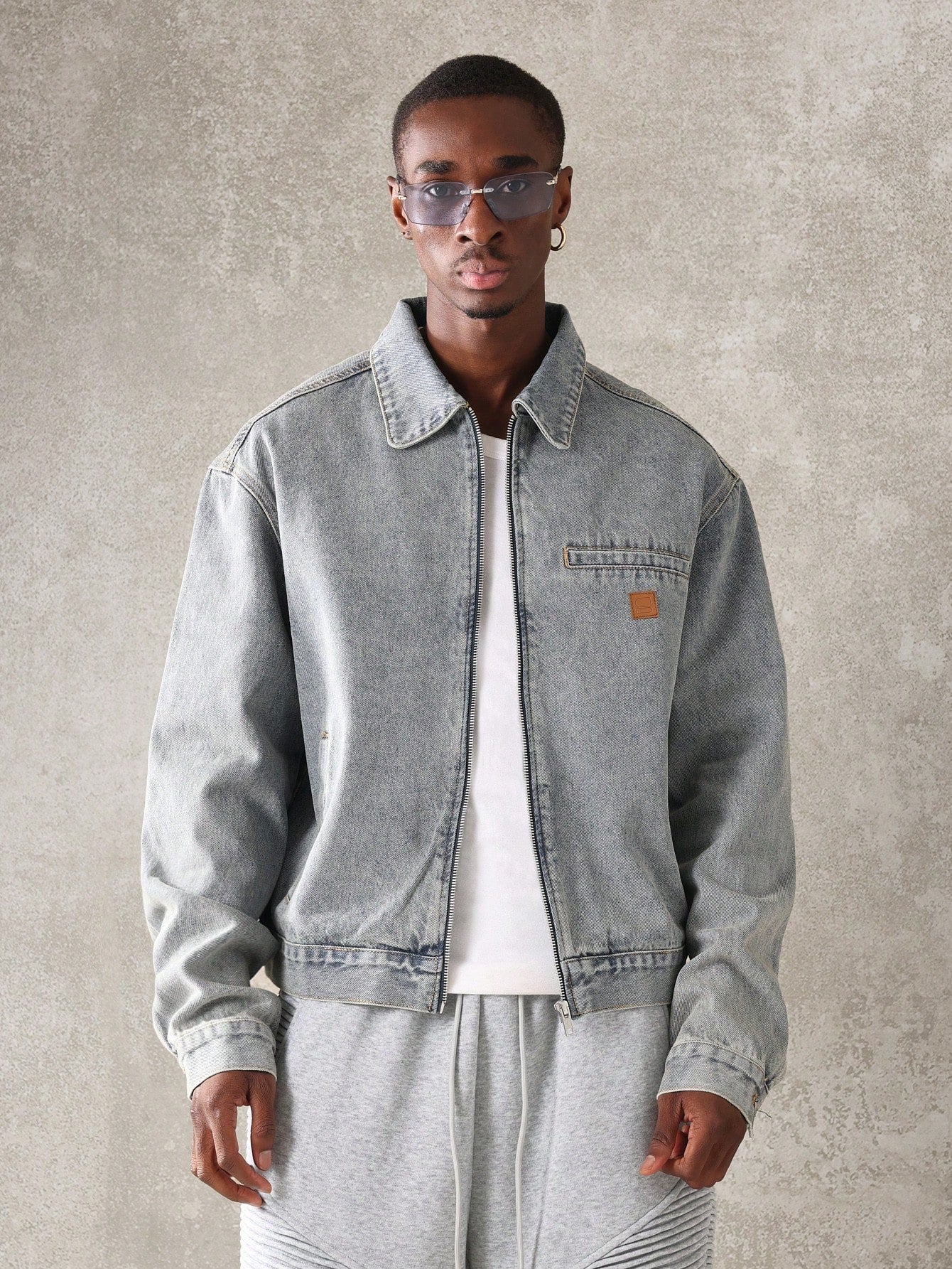 Jaqueta Harrington Denim