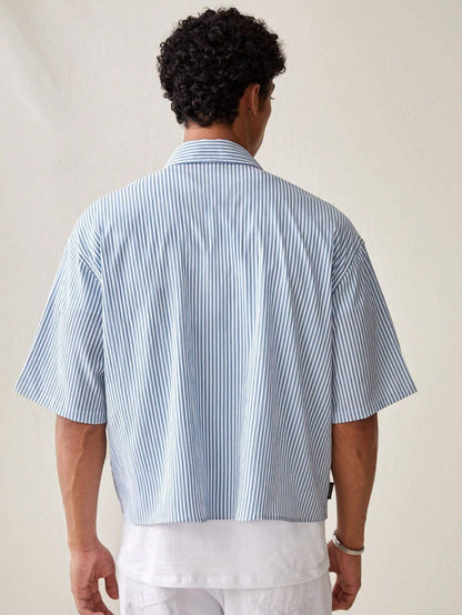 Camisa UrbanChill StreetEZ de manga curta listrada