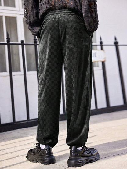 Calça Dauomo de moletom em veludo cotelê