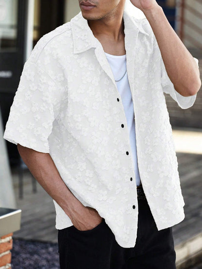 Camisa Floeyr de Manga Curta Jacquard