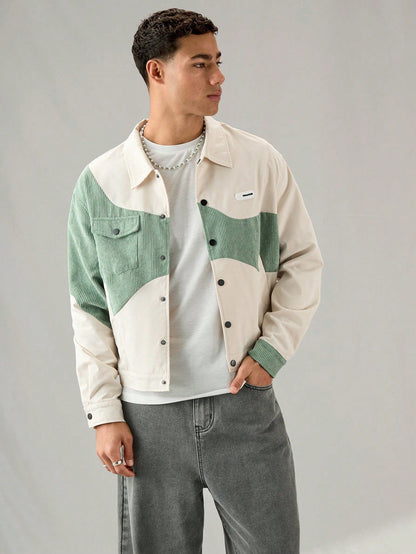 Jaqueta UrbanChill de Corte Folgado em Veludo Cotelê