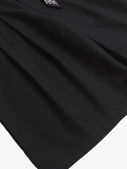 Pleated Design Pendant Decoration Baggy Shorts