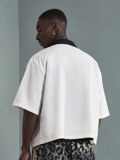 Camisa Manga 3/4 com Gola Padre