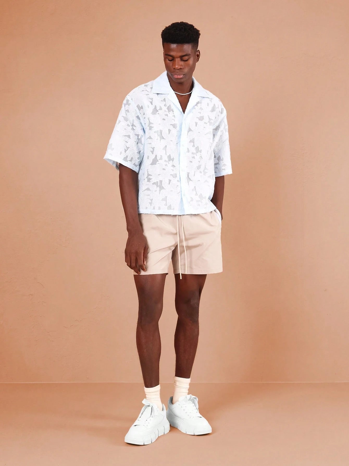 Camisa Jacquard de Renda