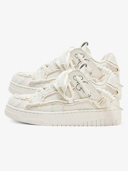 Destruction Series Tassel Contrast Color Sneakers - 2356