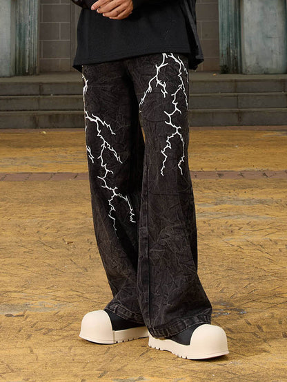 Calça High Street Hip-hop Distressed