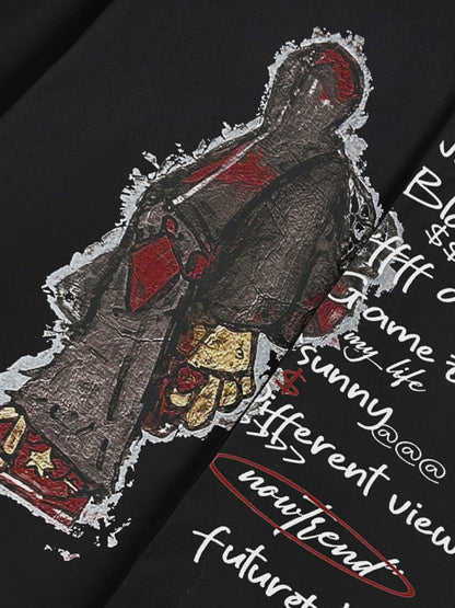 Graphic Portrait Print Long-Sleeve Shirt