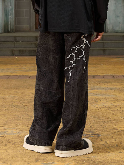 Calça High Street Hip-hop Distressed