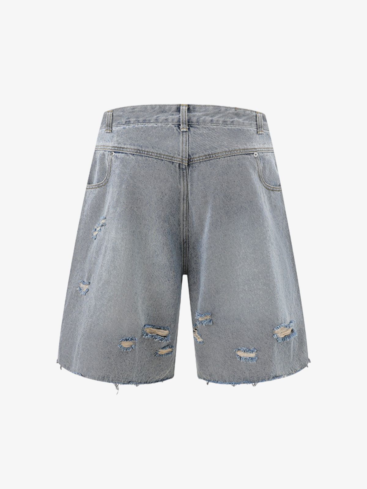 Distressed Ripped Denim Suit - 2460