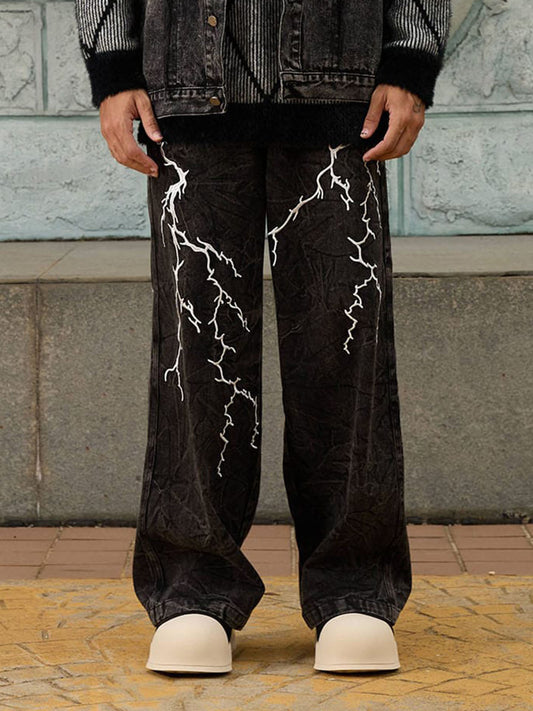 Calça High Street Hip-hop Distressed