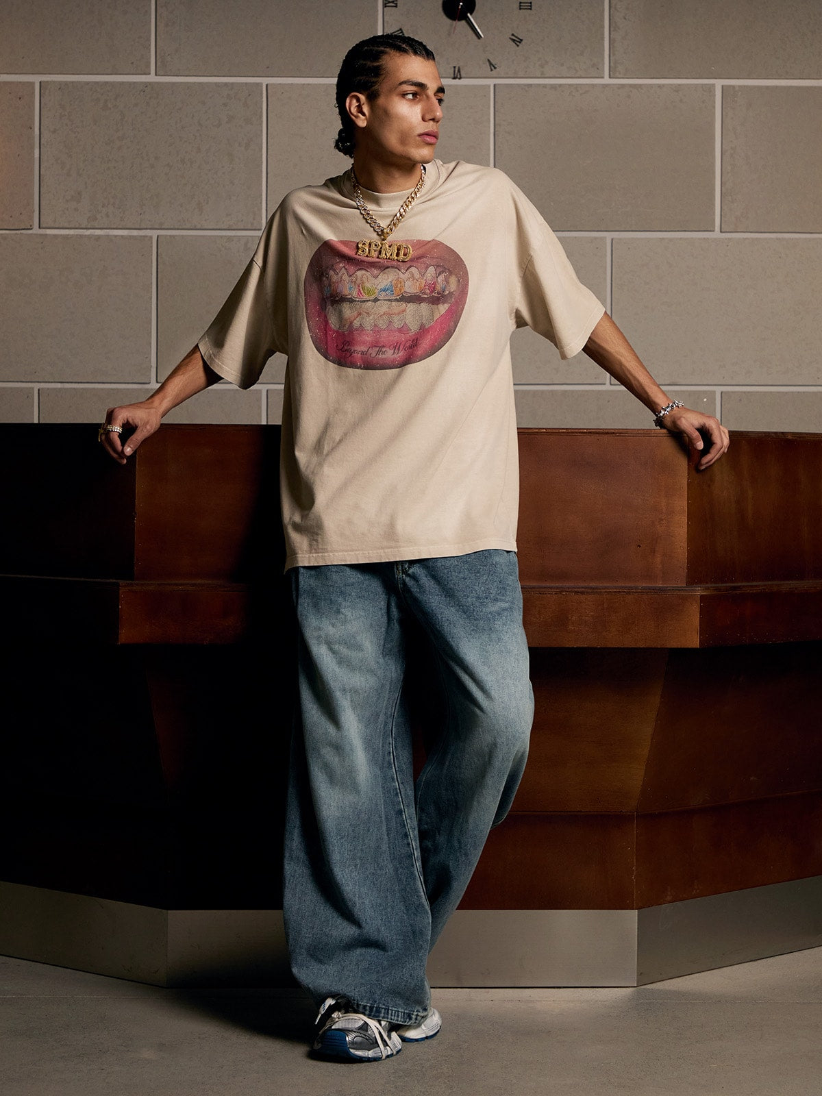 Camiseta Diamond Tooth Pattern