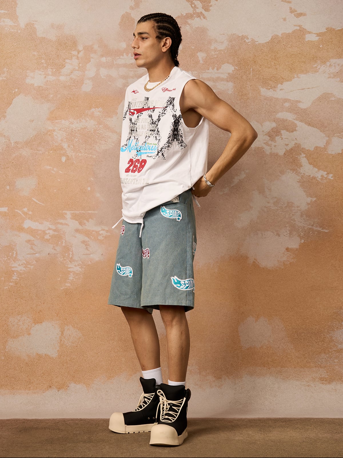 Regata Retro Tattered Print Vest