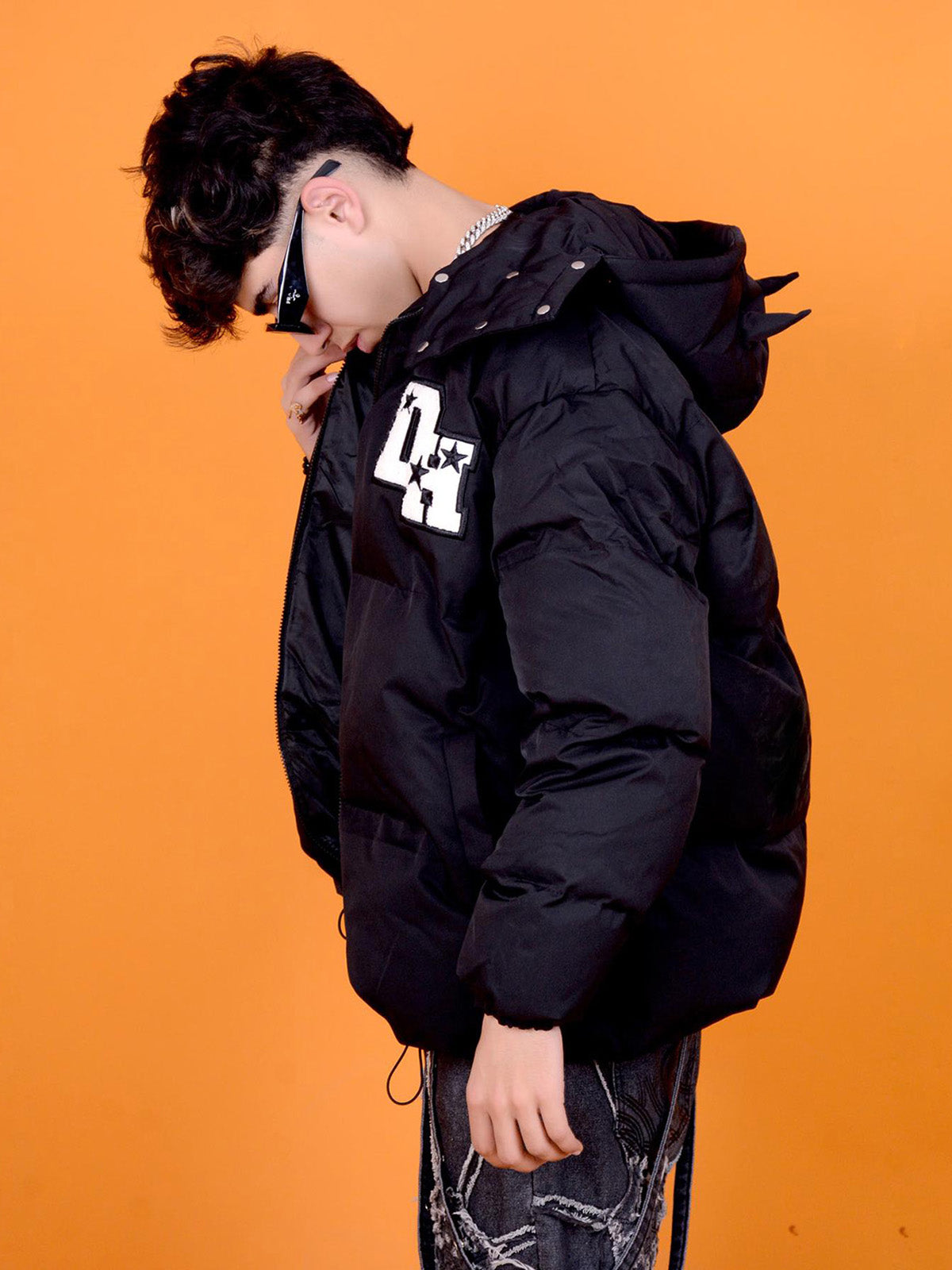 Jaqueta Puffer Retro Letter Down 1993