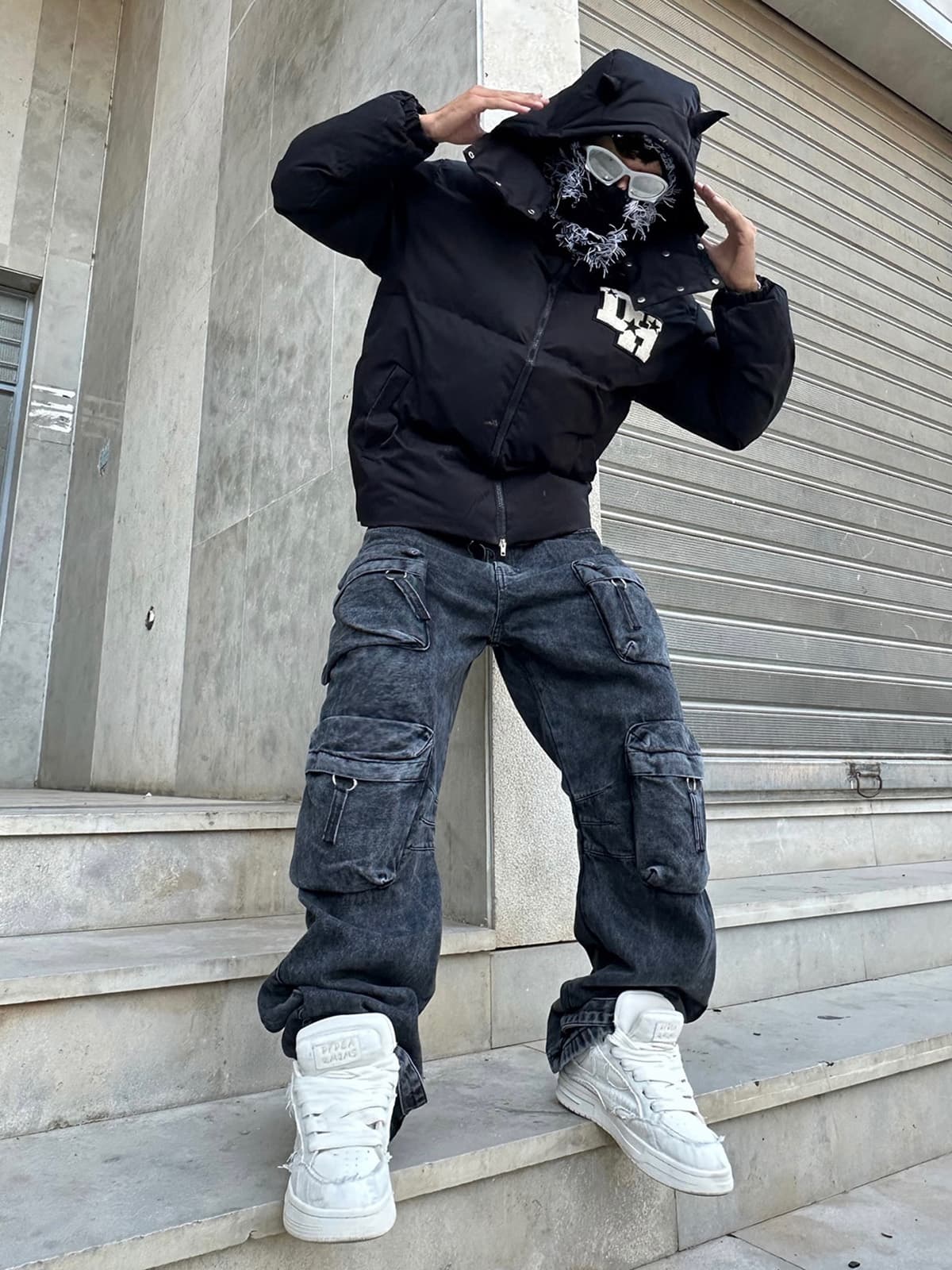 Jaqueta Puffer Retro Letter Down 1993