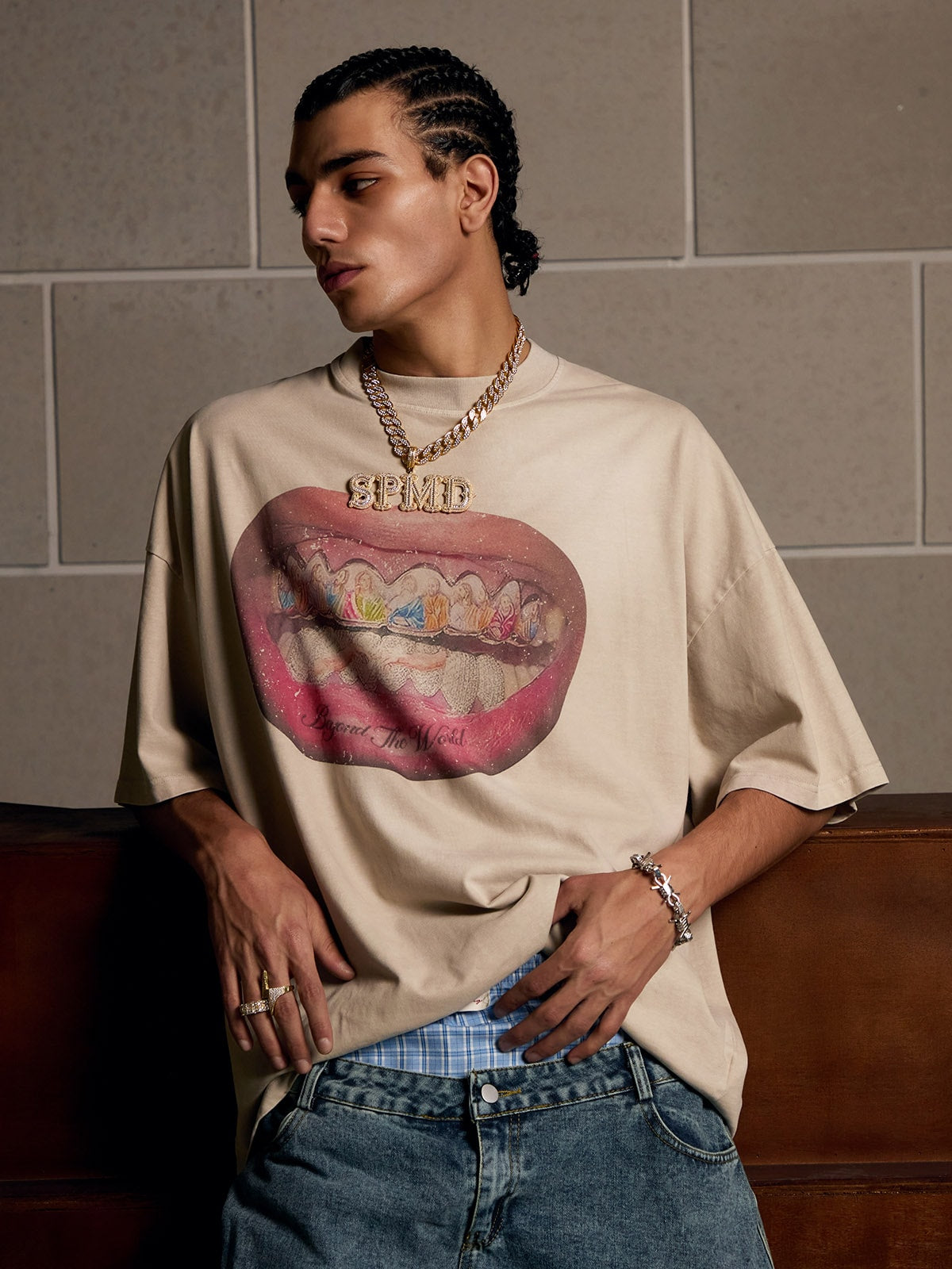 Camiseta Diamond Tooth Pattern