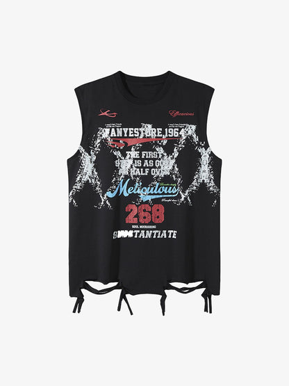 Regata Retro Tattered Print Vest