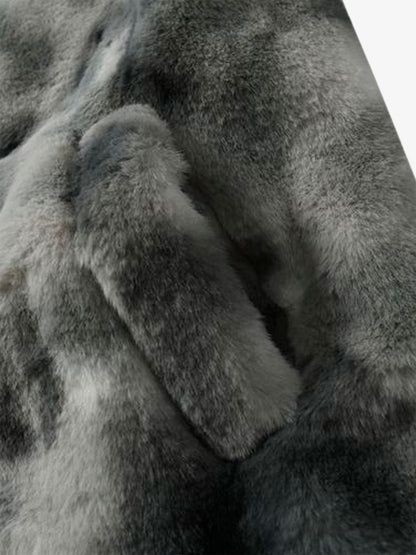 Jaqueta Heavy-Duty Faux Lambswool Tie-Dye Urban