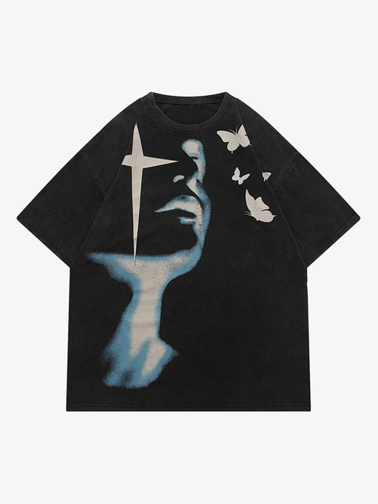 Camiseta Oversized Abstract Portrait