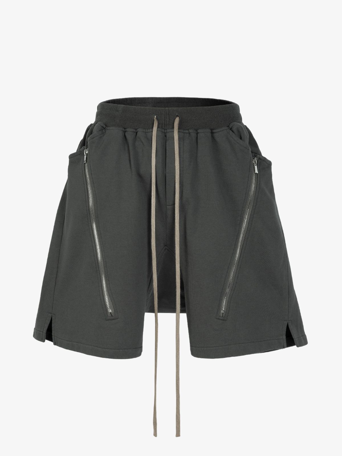 Retro Functional Zipper Slit Jort