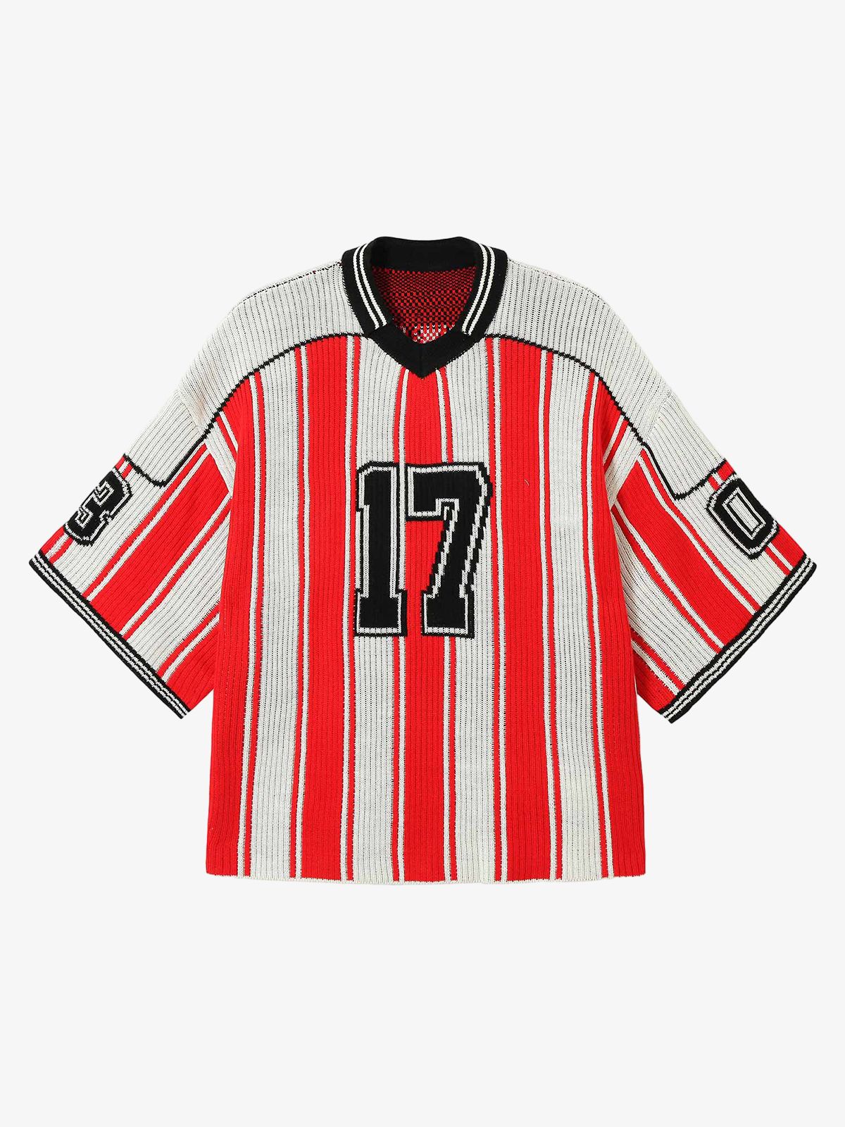 Camiseta Oversized Vintage Striped Baseball sleeved