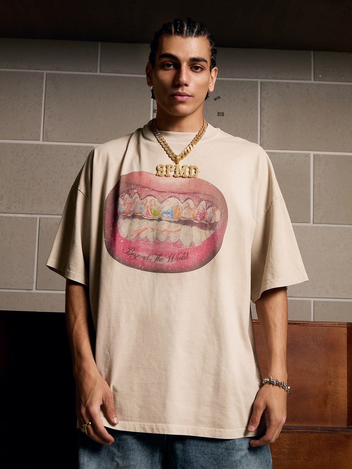 Camiseta Diamond Tooth Pattern