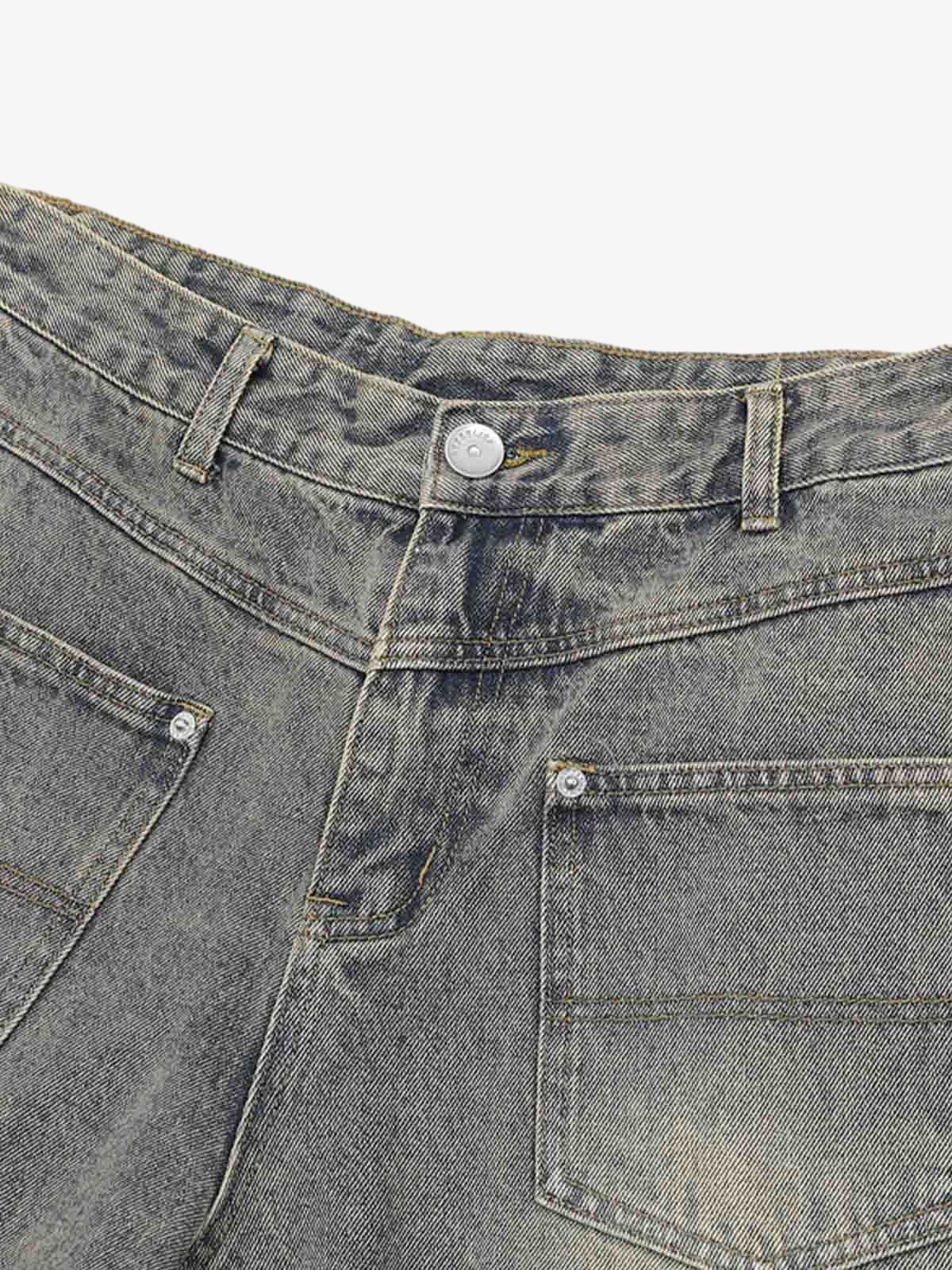 Distressed Ripped Denim Suit - 2460