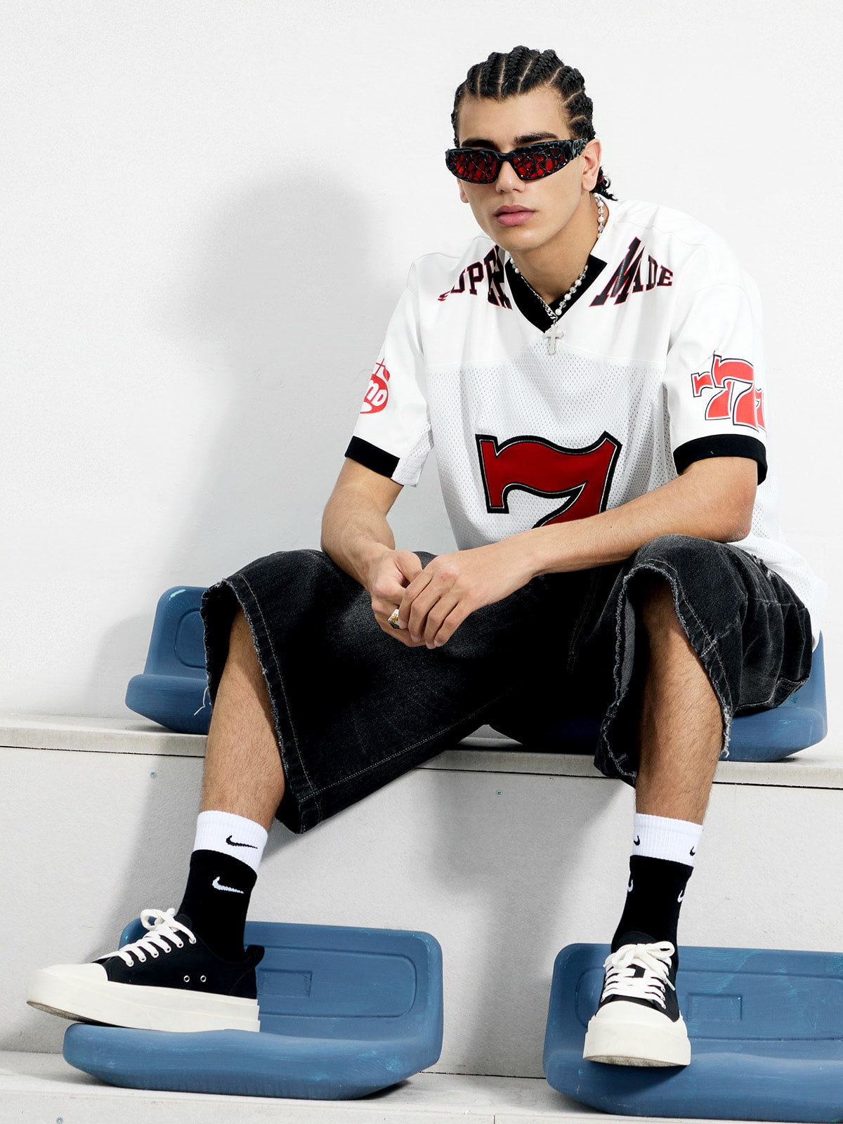 Camiseta Contrast Color Jersey S7ven White