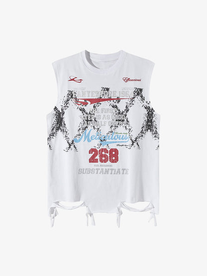Regata Retro Tattered Print Vest