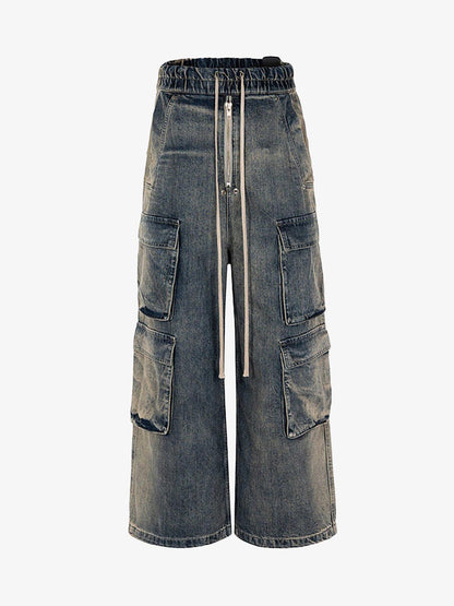Calça Wide Leg Mult Cargo Jeans
