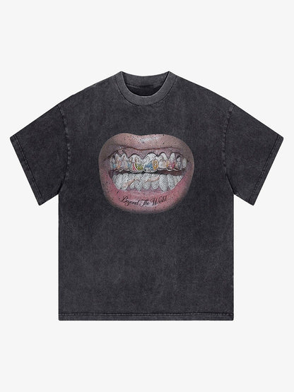 Camiseta Diamond Tooth Pattern