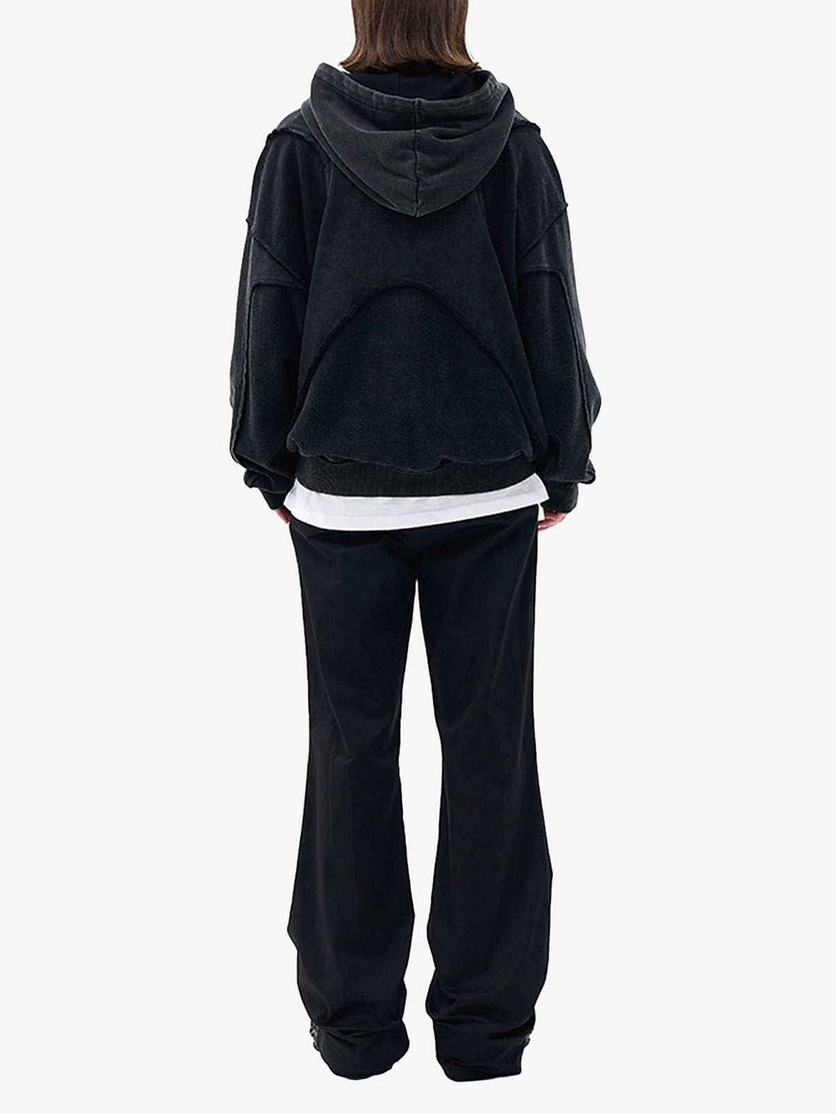 Thesupermade Washed Splicing Hoodie - 1985