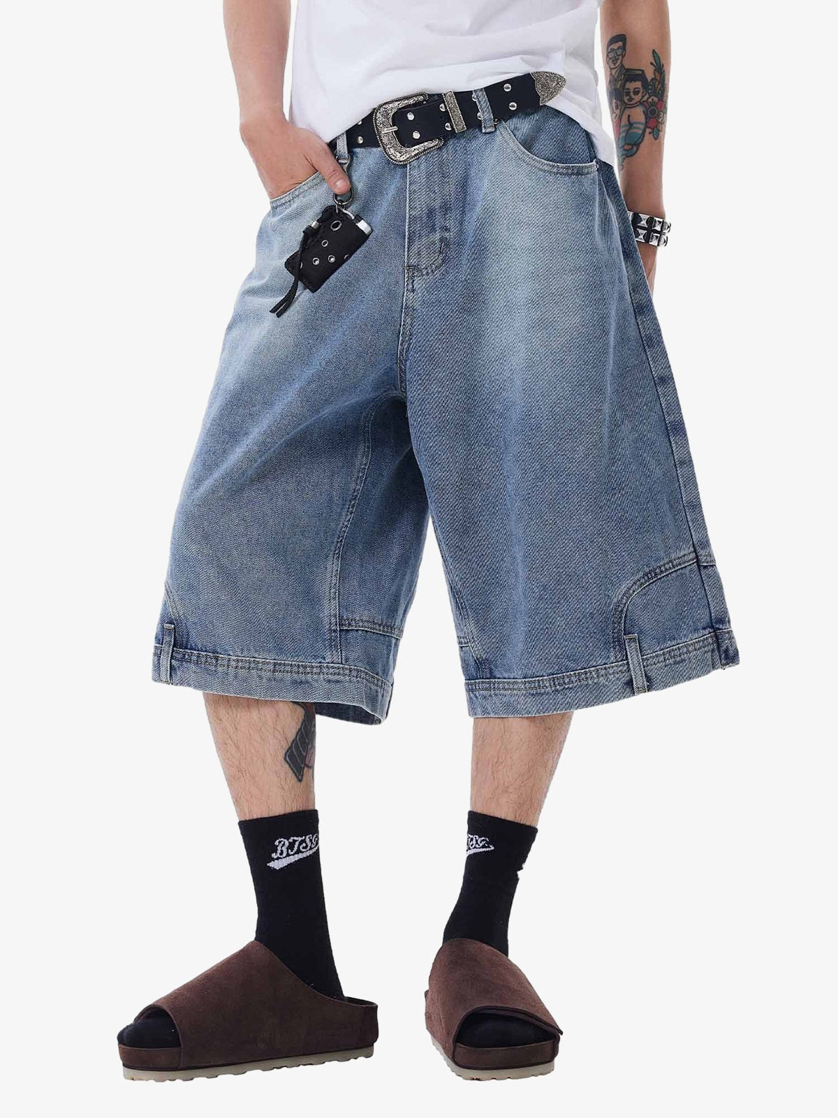 Shorts Retro Reverse Design Washed Jorts