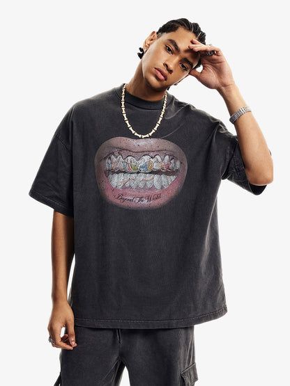 Camiseta Diamond Tooth Pattern