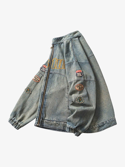 Jaqueta Embroidered Do-over Denim Jacket - 1911