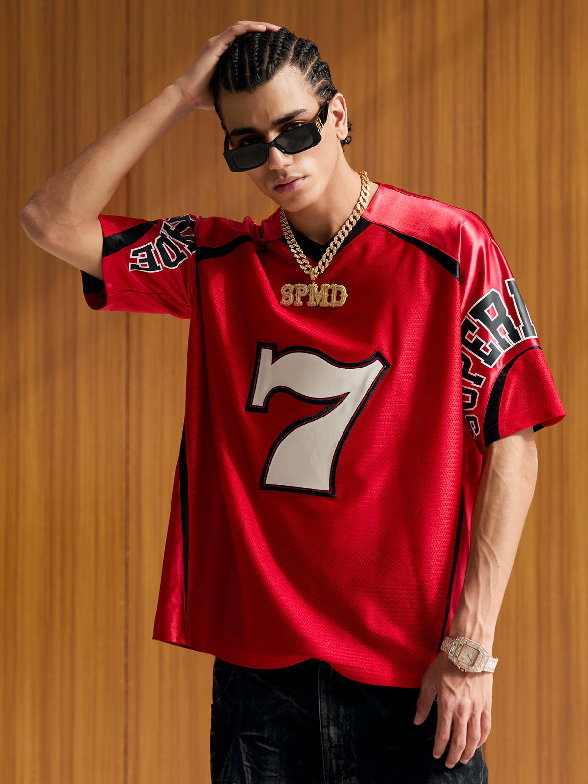 Camiseta Sports Jersey Red Super Seven